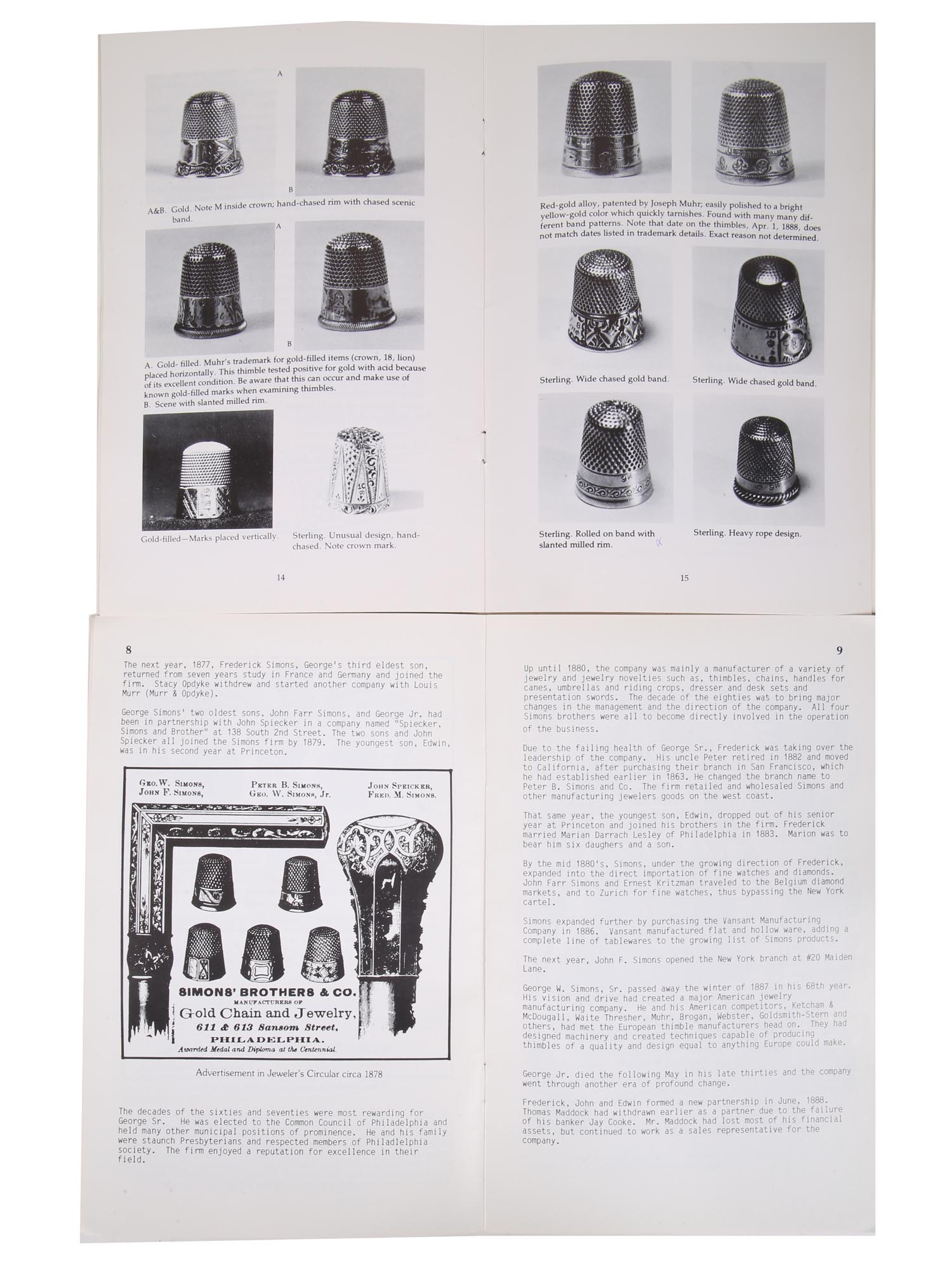 COLLECTION BRITISH BOOKS CATALOGS ABOUT THIMBLES PIC-3